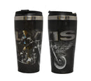 Elvis Presley Steel Thermo Travel Mug with Motorcycle