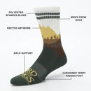 Lord of the Rings Classic Title Art Men's Athletic Crew Socks