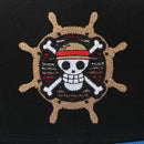 One Piece Live Action Straw Hat Pirates Compass Adult Black Snapback Hat
