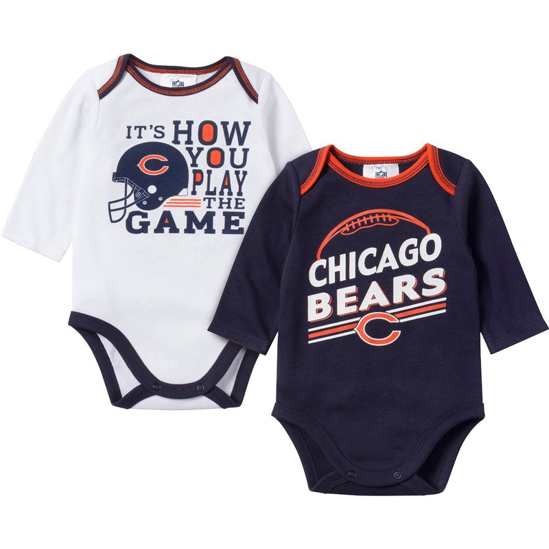 Chicago Bears Baby Boys Long Sleeve Bodysuit Set