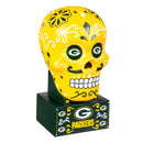 Green Bay Packers Sugar Skull Statue, 10.25"