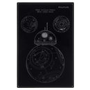Star Wars BB-8 Screenprinted Heavy Tin Sign, 12" W X 18" H