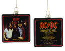 AC/DC Glass Album Cover Ornament, 2 Assorted