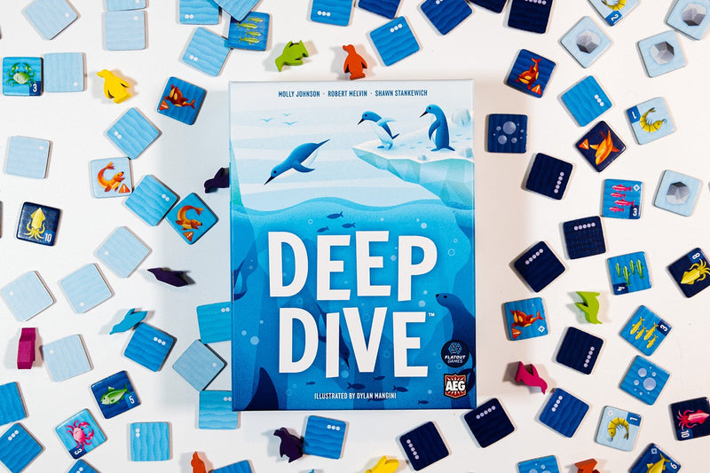 Deep Dive Card Game | Push Your Luck Collection Matching Tile Game