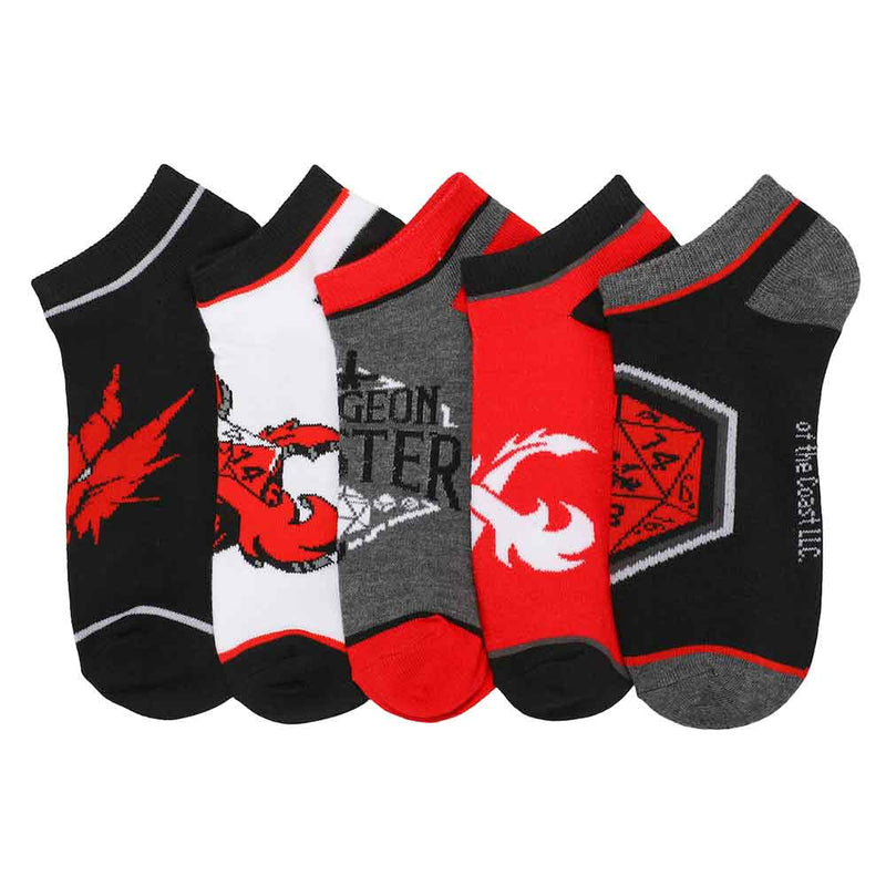Dungeons & Dragons Dungeon Master Ankle Socks, 5-Pack, Women's 8-12