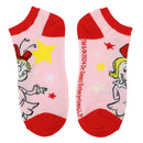 Dr. Seuss The Grinch Junior's 5 Pair Ankle Socks, 5-10