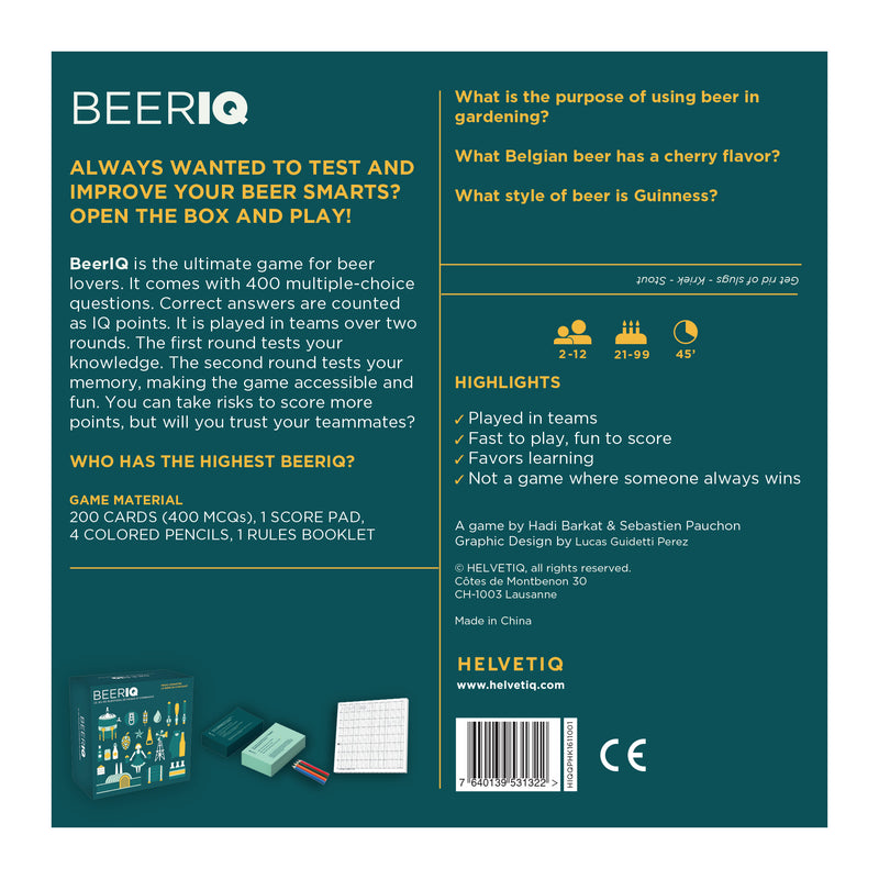 Beer IQ Party Game