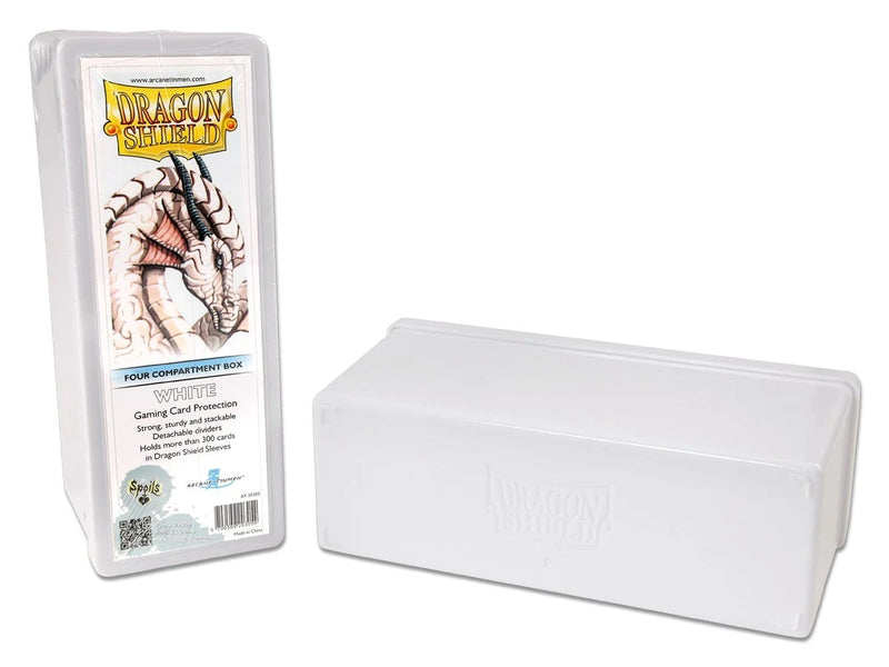 Dragon Shield Storage Box, 4 Compartments, White
