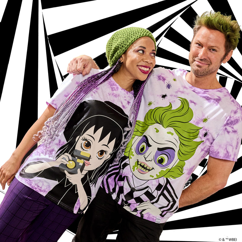 Beetlejuice & Lydia Deetz Tie-Dye Unisex Tee