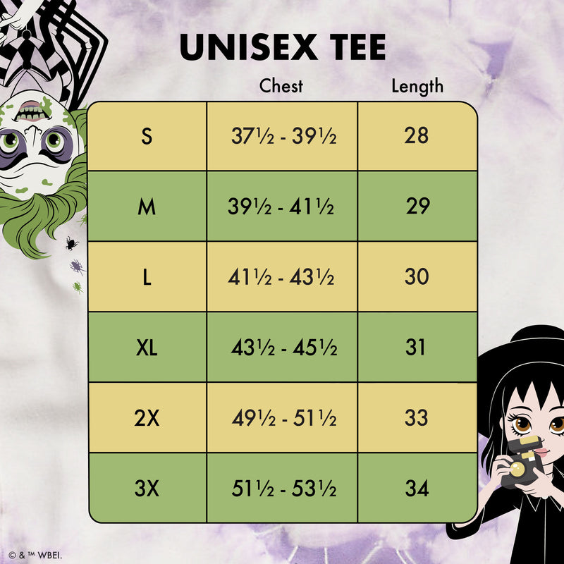 Beetlejuice & Lydia Deetz Tie-Dye Unisex Tee