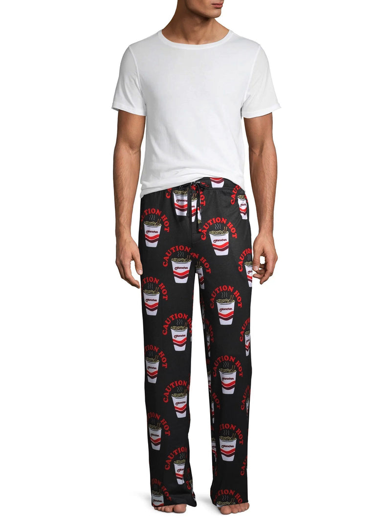 Maruchan Caution Hot Pajama Pants, Black