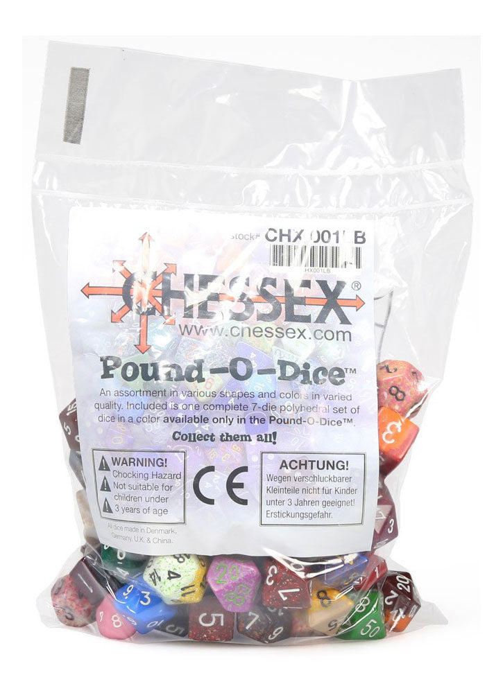 Pound-O-Dice | Complete 7-Die Polyhedral Set