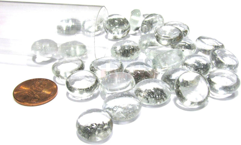 Clear Glass Gaming Stones (20ct)