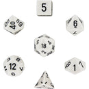 Opaque White/black Polyhedral 7-Dice Set