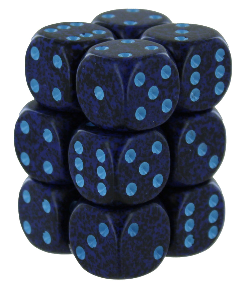 Speckled Cobalt 16mm d6 Dice Block (12 dice)