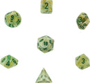 Marble Green/dark green Polyhedral 7-Dice Set
