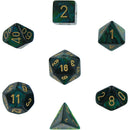 Scarab Jade/gold Polyhedral 7-Dice Set