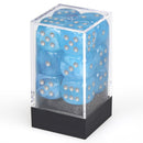 Luminary Sky/silver 16mm d6 Dice Block (12 dice)