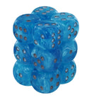 Luminary Sky/silver 16mm d6 Dice Block (12 dice)