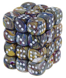 Chessex Festive Carousel/white 12mm d6 Dice Block (36)