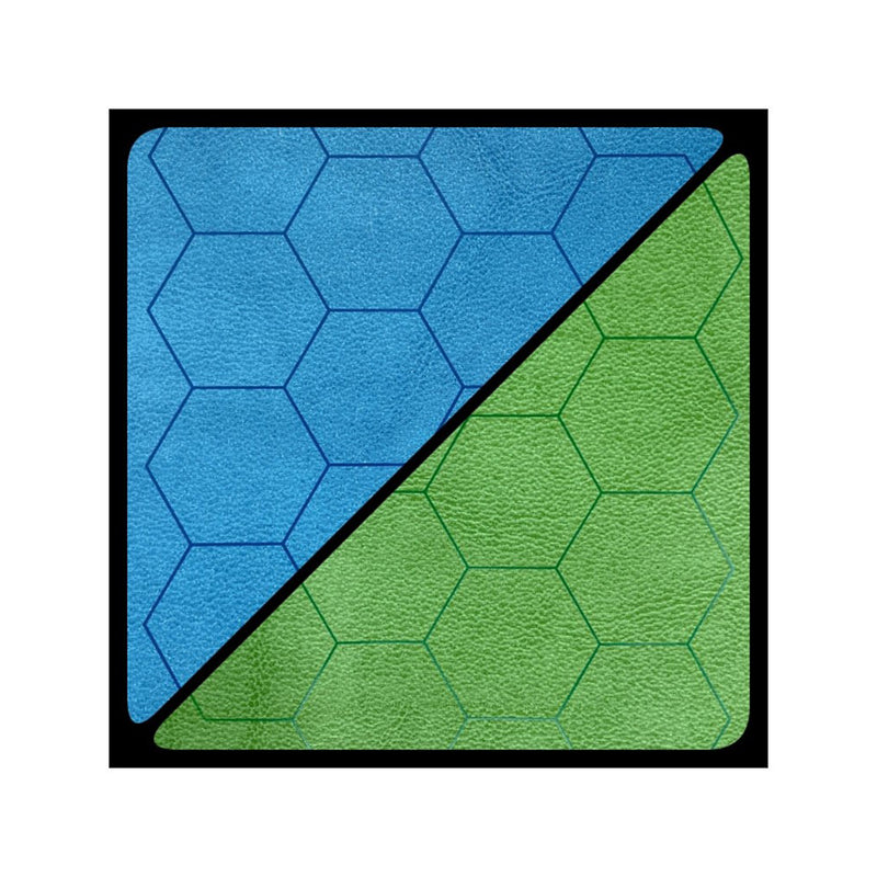 Battlemat 1" Reversible Blue-Green Hexes (23.5" x 26" Playing Surface)