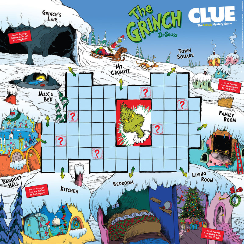 CLUE: How the Grinch Stole Christmas | Solve the Mystery in this Collectible Clue Game Based on Classic Dr. Seuss Book | Officially-Licensed Game