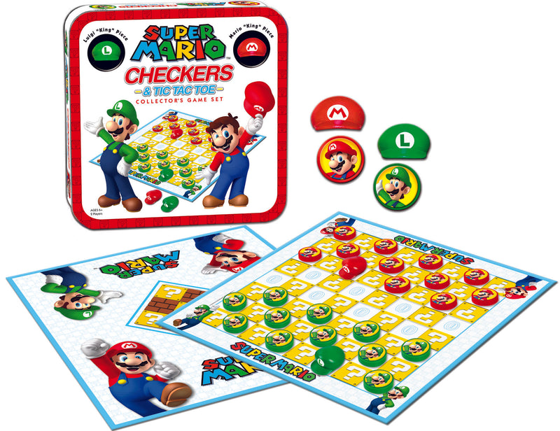 Checkers & Tic Tac Toe: Super Mario Collectors  Game Set