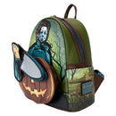 Halloween Michael Myers Pumpkin Glow Mini Backpack With Coin Bag