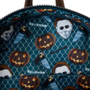 Halloween Michael Myers Pumpkin Glow Mini Backpack With Coin Bag