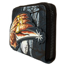 Halloween Michael Myers Jack-O'-Lantern Glow Zip Around Wallet