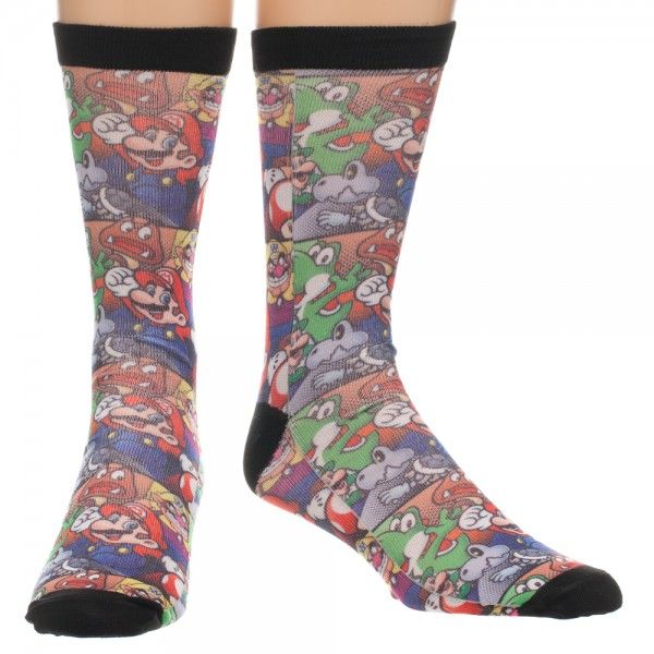 Nintendo Mario Sublimated Crew Socks