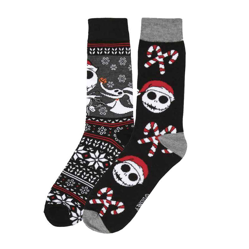 Nightmare Before Christmas Jack & Zero Crew Socks, 2-Pack, Men's 10-13