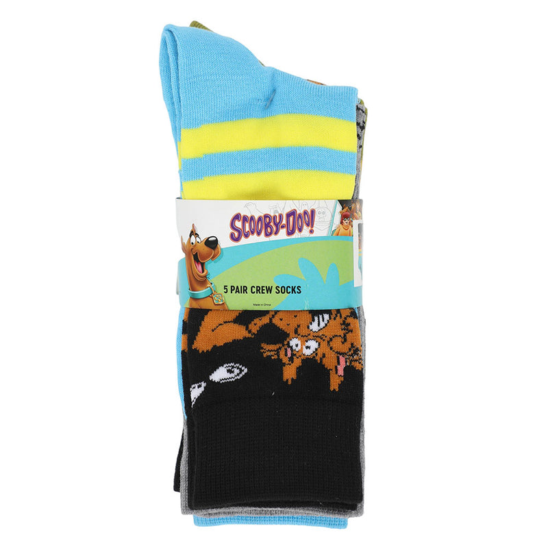 Scooby Doo & Gang 5 Pair Crew Socks, 10-13