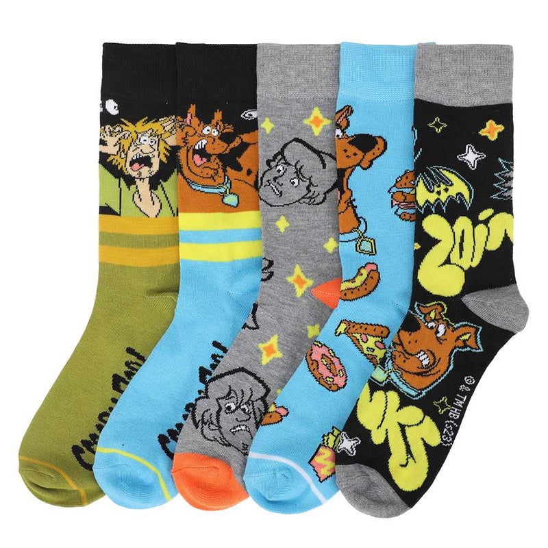 Scooby Doo & Gang 5 Pair Crew Socks, 10-13