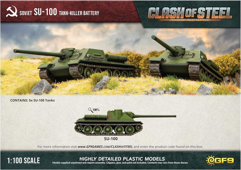 Clash of Steel: Tabletop Tank Battles - Soviet SU-100 Tank-Killer Battery