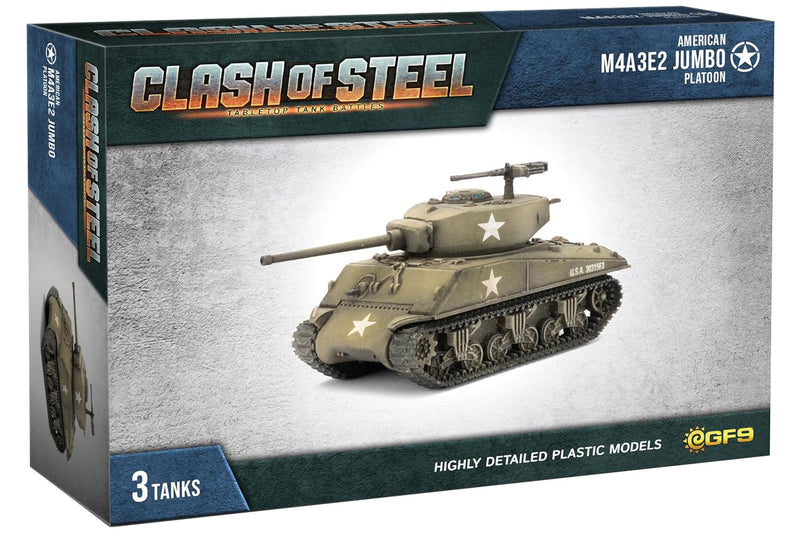 Clash of Steel: Tabletop Tank Battles - American M4A3E2 Jumbo Platoon