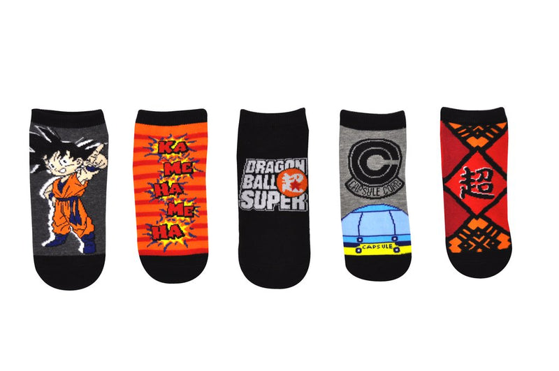 Dragon Ball Super Lowcut Socks, 5-Pack, One Size