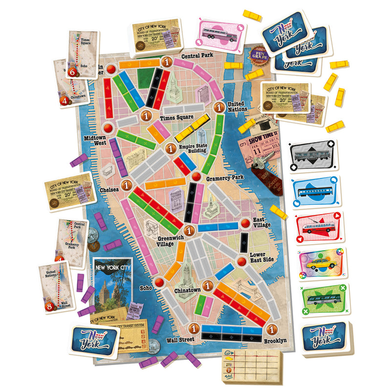 Ticket to Ride: New York Board Game | Train Route-Building Strategy Game