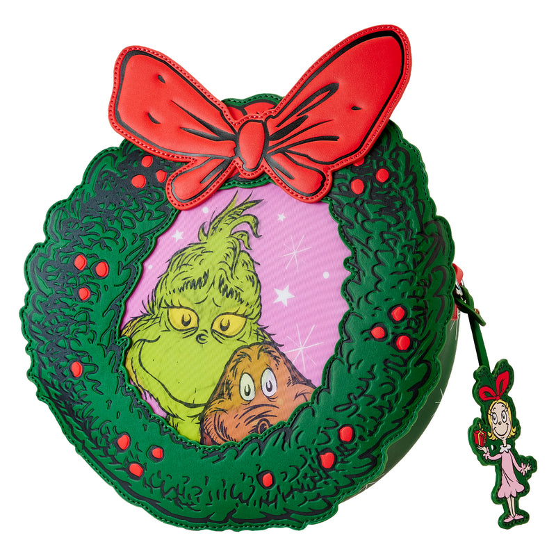 Dr. Seuss' How the Grinch Stole Christmas! Wreath Crossbody Bag