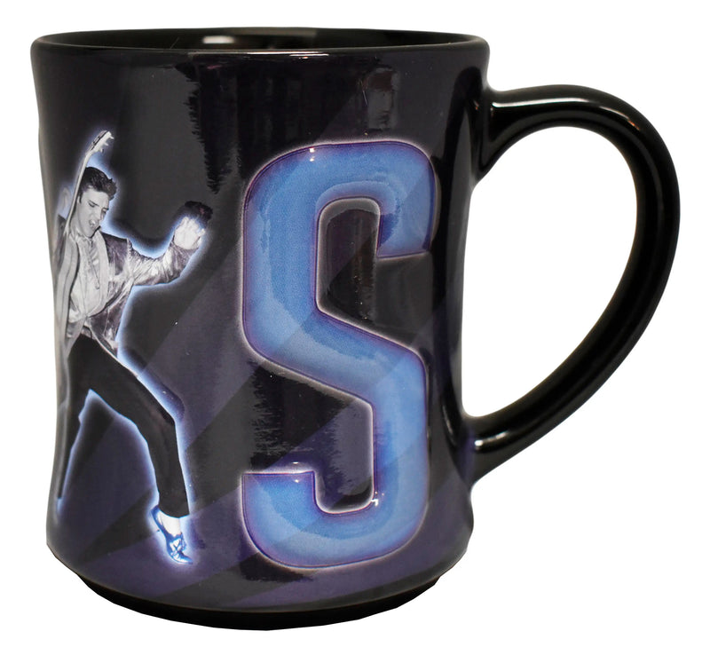 Elvis Presley Blue Suede Shoes Embossed Coffee Mug, 16oz