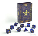 Astral Elder Sign Dice - Blue Polyhedral Set