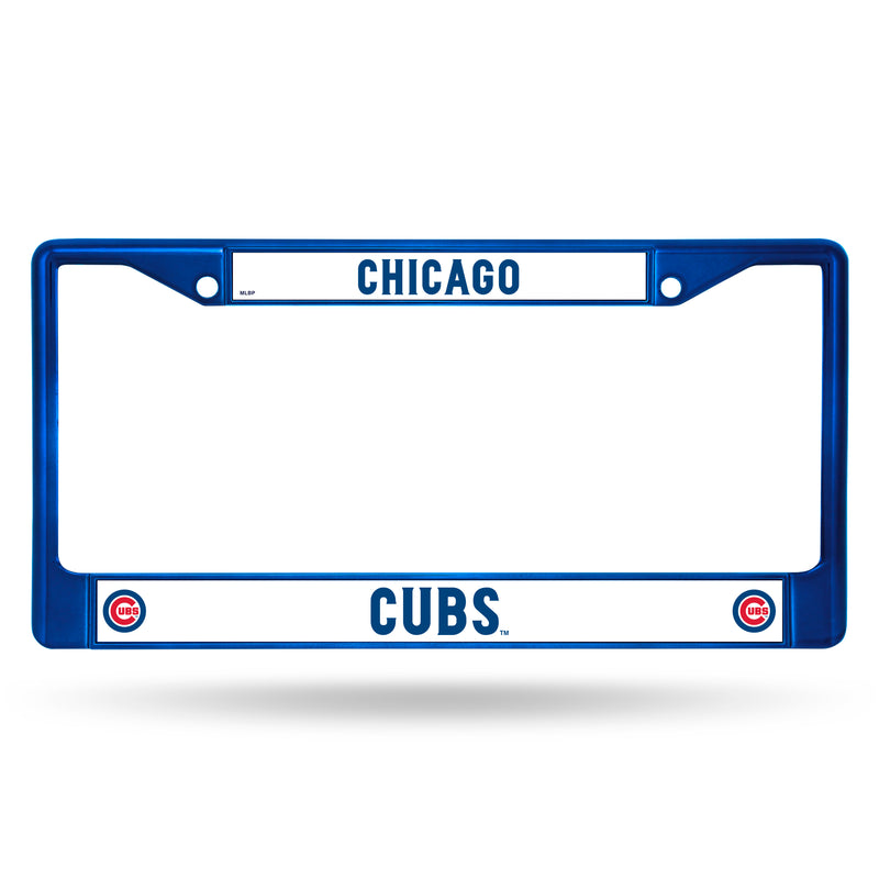 Chicago Cubs Chrome Frame, Blue, 15 x 8"