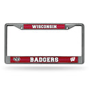 Wisconsin Badgers Bling Chrome License Plate Frame