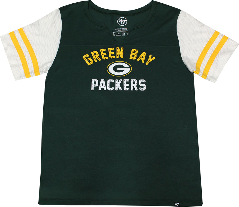 Green Bay Packers All City Short Sleeve Striped Women's Tee