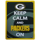 siskiyou,siski,you,green bay packers,keep,calm,and,packers,on,tin,sign,poster,print,wall banner,decoration,décor,sign
