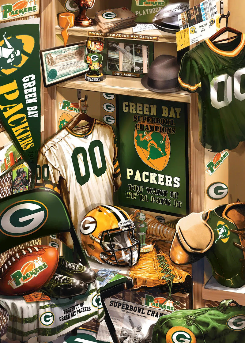 Green Bay Packers Locker Room Nostalgia Jigsaw Puzzle, 500-Pieces