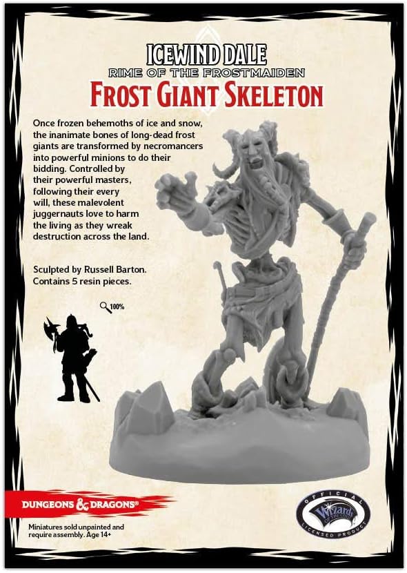 Dungeons and Dragons: Icewind Dale: Rime of the Frostmaiden Frost Giant Skeleton