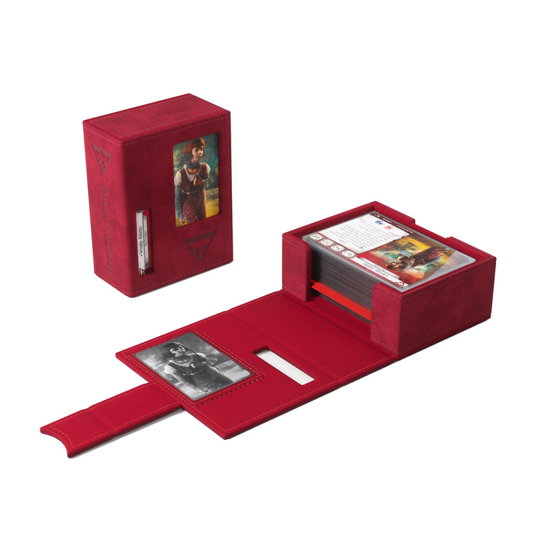 Arkham Horror Investigator Deck Tome, Red | Premium Deck Box