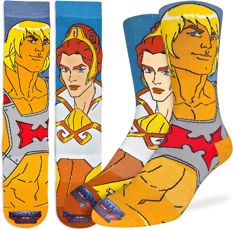 Masters of the Universe He-man and Teela Adult Socks, One Size (8-13)