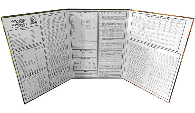 Dungeon Crawl Classics RPG Thick Cardstock Judges Screen